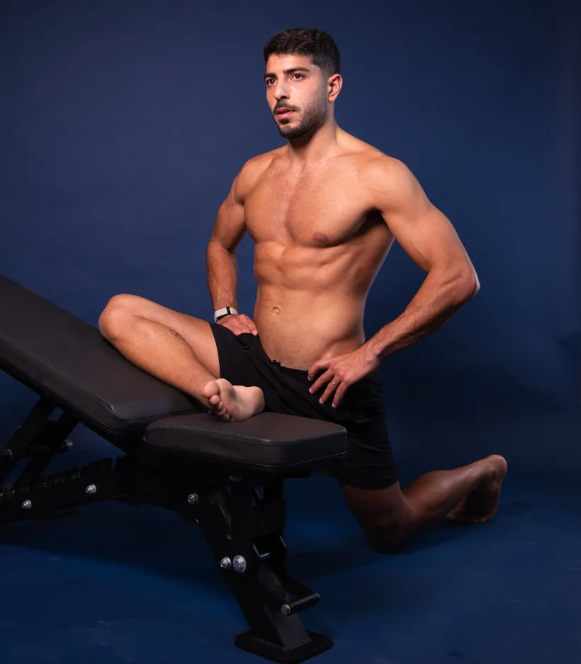 Lael in a half kneeling position
